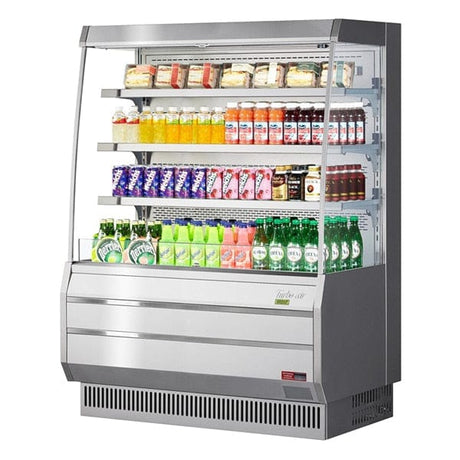 Turbo Air TOM-50MS-N 11.1 cu.ft. 51" 115V Stainless Steel Glass Sides Refrigerated Vertical Open Display Case - Kitchen Pro Restaurant Equipment