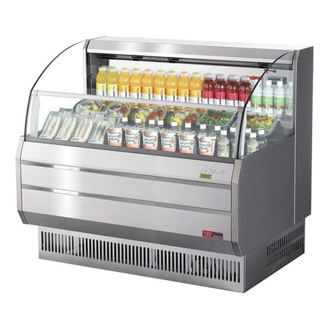 Turbo Air TOM-50SS-N 8.9 cu.ft. 51" 115V Stainless Steel Refrigerated Horizontal Open Display Case - Kitchen Pro Restaurant Equipment