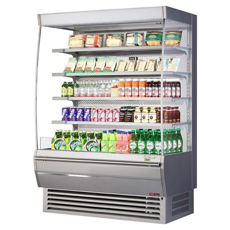 Turbo Air TOM-60DXS-N 18.9 cu.ft. 60" 115V Stainless Steel Glass Sides Extra Deep Refrigerated Vertical Open Display Case - Kitchen Pro Restaurant Equipment