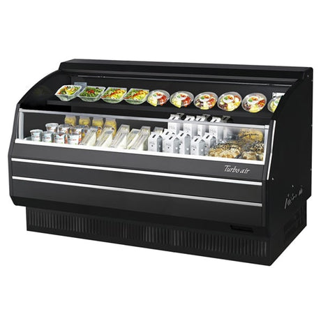 Turbo Air TOM-60LB-SP-N 12.3 cu.ft. 63" 115V Black Low Profile Solid Sides Refrigerated Horizontal Open Display Case - Kitchen Pro Restaurant Equipment