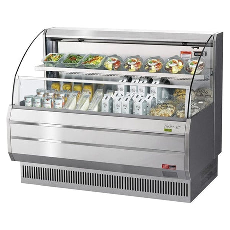 Turbo Air TOM-60LS-N 12.3 cu.ft. 63" 115V Stainless Steel Low Profile Refrigerated Horizontal Open Display Case - Kitchen Pro Restaurant Equipment