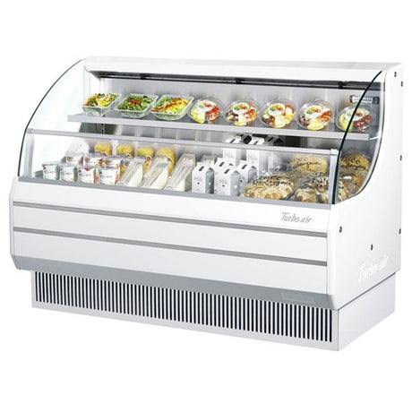 Turbo Air TOM-60LW-N 12.3 cu.ft. 63" 115V White Low Profile Refrigerated Horizontal Open Display Case - Kitchen Pro Restaurant Equipment