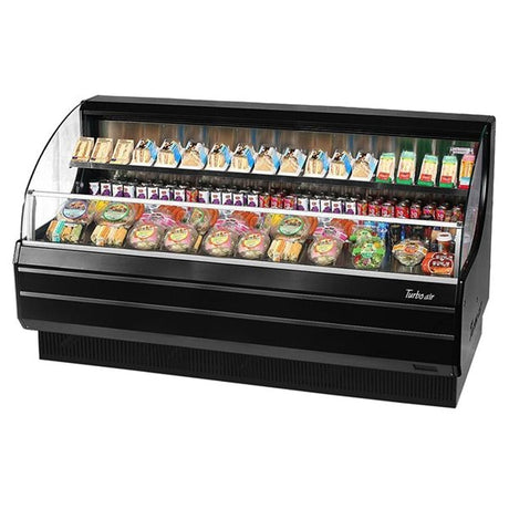 Turbo Air TOM-75LB-N 14.8 cu.ft. 76" 115V Black Low Profile Refrigerated Horizontal Open Display Case - Kitchen Pro Restaurant Equipment