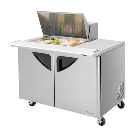 Turbo Air TST-48SD-12M-N 48" 2-Solid Door Prep Table and Undercounter - Kitchen Pro Restaurant Equipment