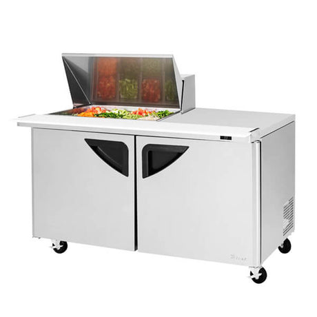 Turbo Air TST-60SD-12M-N 60" 2-Solid Door Prep Table and Undercounter - Kitchen Pro Restaurant Equipment