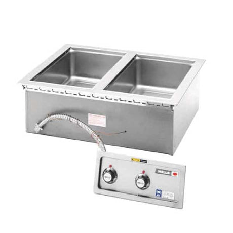 Wells MOD200TDM Drop-In Hot Food Well 2 pans Thermostatic 1240 - 1650 Watts - Kitchen Pro Restaurant Equipment