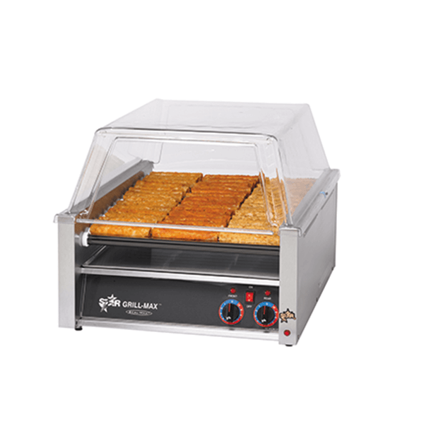 Star 8A-50SCF-120V Grill-Max® Roller Grills 120V 50 Dogs Analogue Control Duratec Flat Top