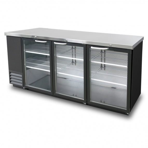 Akita AGBB-79 79'' Glass Door Back Bar Refrigerator