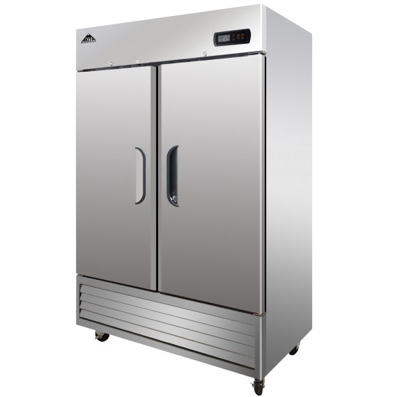 Akita ARR-49 55.2'' (2) Door Reach-In Refrigerator 49 Cu. Ft.