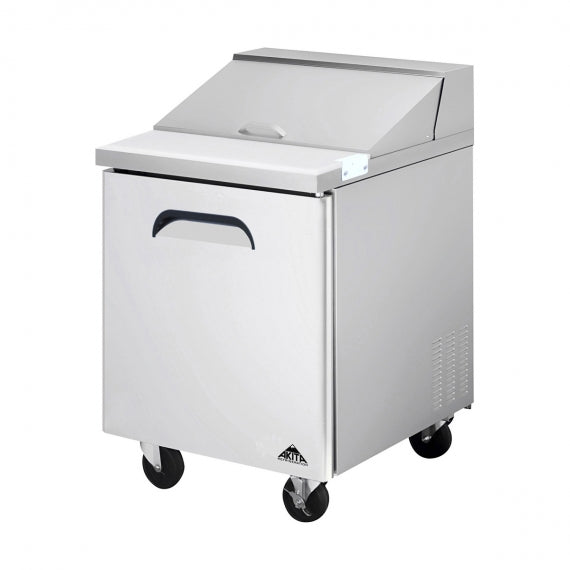 Akita AST-27-12 27.5" (1) Door Mega Top Refrigerated Salad and Sandwich Prep Table