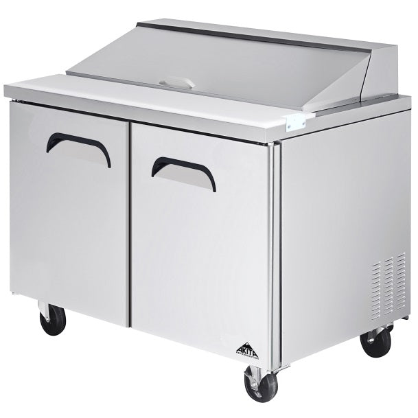 Akita AST-48 48" (2) Door Refrigerated Salad and Sandwich Prep Table