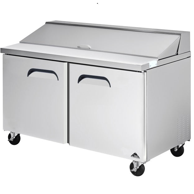 Akita AST-60 60" (2) Door Refrigerated Salad and Sandwich Prep Table