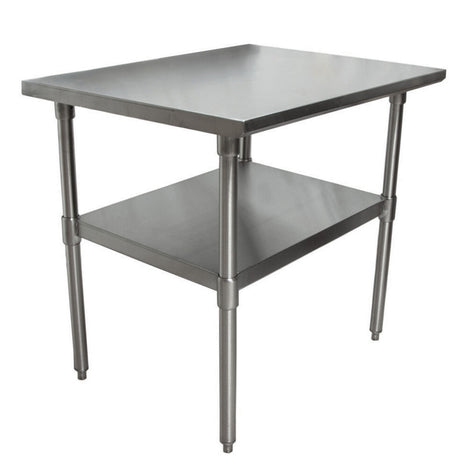 BK Resources CTT-3636 16 Gauge Stainless Steel Work Table with Galvanized Undershelf 36"Wx36"D