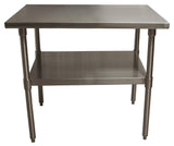 BK Resources CTT-4824 16 Gauge Stainless Steel Work Table with Galvanized Undershelf 48"Wx24"D