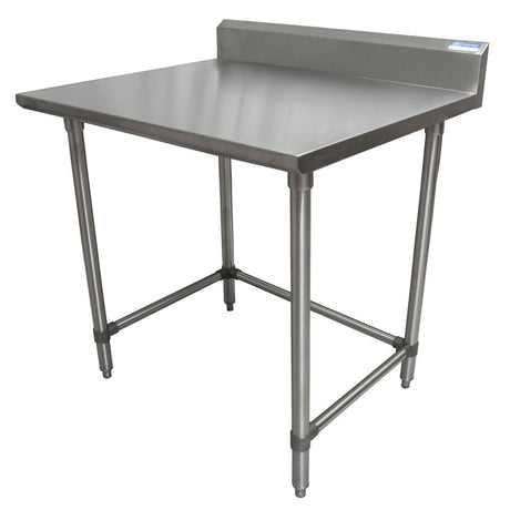 BK Resources QVTR5OB-4830 14 Gauge Stainless Steel Work Table Open Base And Legs with 5"Riser 48"Wx30"D