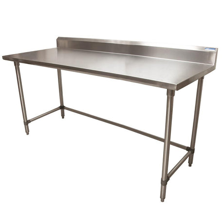 BK Resources QVTR5OB-6030 14 Gauge Stainless Steel Work Table Open Base And Legs with 5"Riser 60"Wx30"D