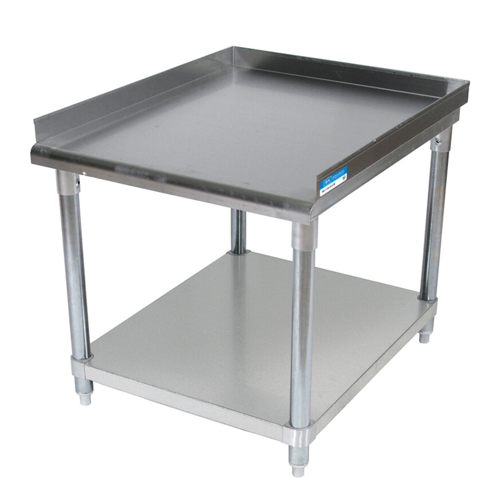 BK Resources SVET-3630 Stainless Steel Equipment Stand with Undershelf 3 Sided 2"Riser 36X30
