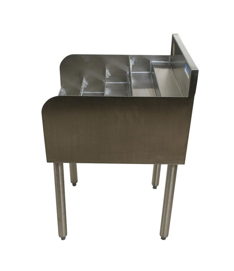 BK Resources UB4-21-LD36 21"X36" 4 Step Liquor Display Rack With Stainless Steel Legs