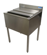 BK Resources UB4‐21‐IBCP24‐8 24"X 21" Ice Bin and Lid with 8 Circuit Cold Plate Stainless Steel with Drain