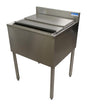 BK Resources UB4‐21‐IBCP24‐8 24"X 21" Ice Bin and Lid with 8 Circuit Cold Plate Stainless Steel with Drain