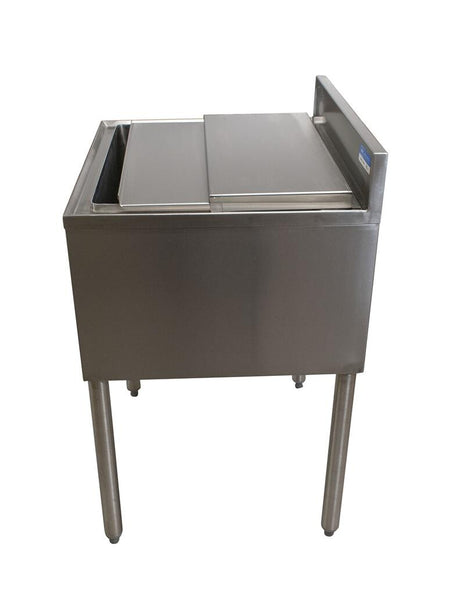 BK Resources UB4‐21‐IBCP24‐8 24"X 21" Ice Bin and Lid with 8 Circuit Cold Plate Stainless Steel with Drain
