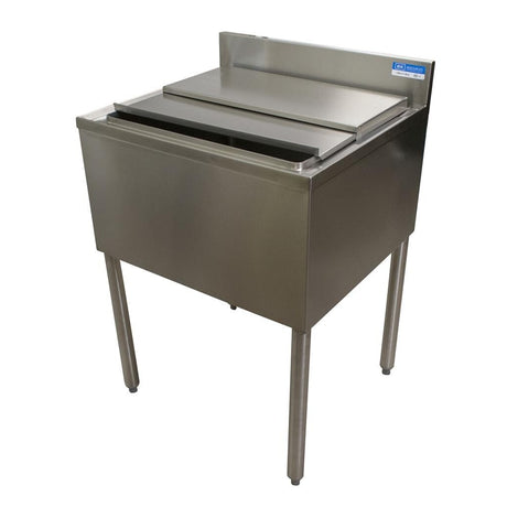 BK Resources UB4‐21‐IBCP30‐10 30"X 21" Ice Bin & Lid with 10 Circuit Cold Plate Stainless Steel with Drain