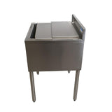 BK Resources UB4‐21‐IBCP30‐10 30"X 21" Ice Bin & Lid with 10 Circuit Cold Plate Stainless Steel with Drain