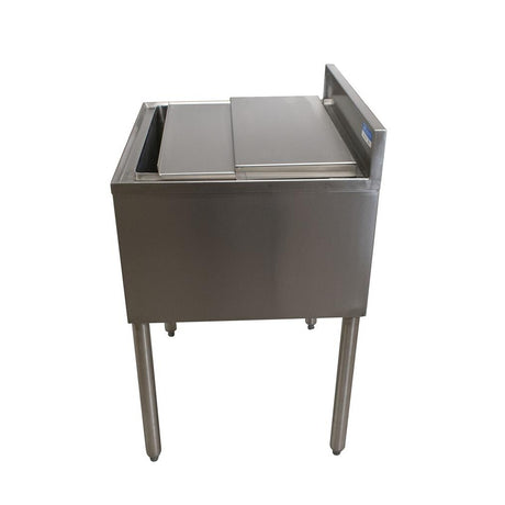 BK Resources UB4‐21‐IBCP30‐10 30"X 21" Ice Bin & Lid with 10 Circuit Cold Plate Stainless Steel with Drain