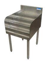 BK Resources UB4‐21‐LD24 21"X24" 4 Step Liquor Display Rack With Stainless Steel Legs