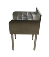 BK Resources UB4‐21‐LD24 21"X24" 4 Step Liquor Display Rack With Stainless Steel Legs