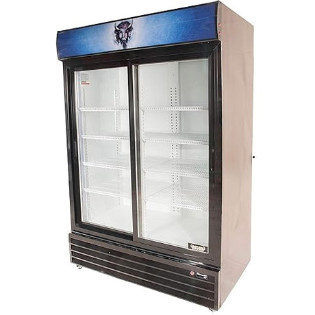 Bison BGM-49-SD 52.4'' (2) Sliding Glass Door Refrigerated Merchandiser 48 Cu. Ft.