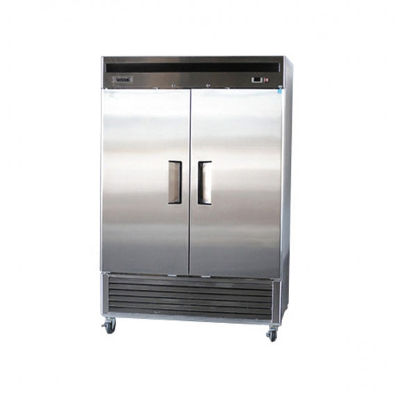 Bison BRF-46 (2) Door Stainless Steel Reach-In Freezer 46 Cu. Ft.