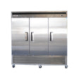 Bison BRF-71 (3) Door Stainless Steel Reach-In Freezer 71 Cu. Ft.