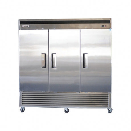 Bison BRF-71 (3) Door Stainless Steel Reach-In Freezer 71 Cu. Ft.