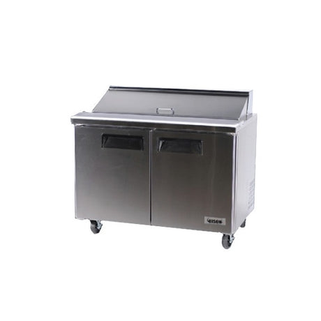 Bison BST-48 48" (2) Door Refrigerated Sandwich Prep Table