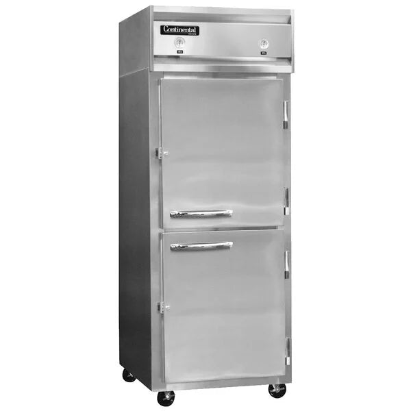 Continental Refrigerator 1RFXN-HD 36 1/4" Solid Half Door Extra-Wide Dual Temperature Reach-In Refrigerator / Freezer