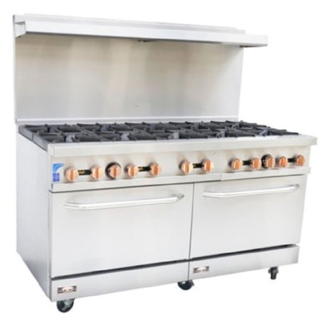 Copper Beech CBR-10 60" Gas Range (10) Burner (2) Standard Ovens 362.000 BTU Thermostatic Controls