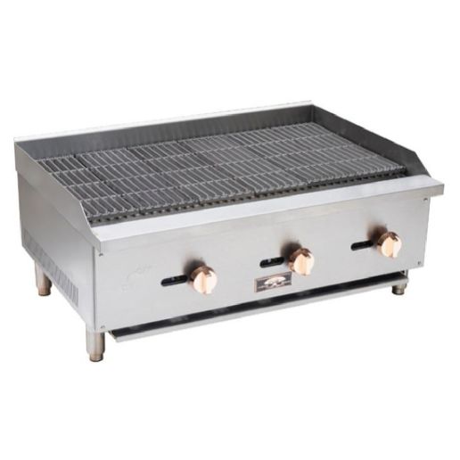 Copper Beech CBRB-36 36" Gas Countertop Radiant Charbroiler with Manual Control 90,000 BTU