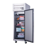 Dukers D28AF 28" One Solid Door Top Mount Reach-In Freezer 18.31 Cu. Ft