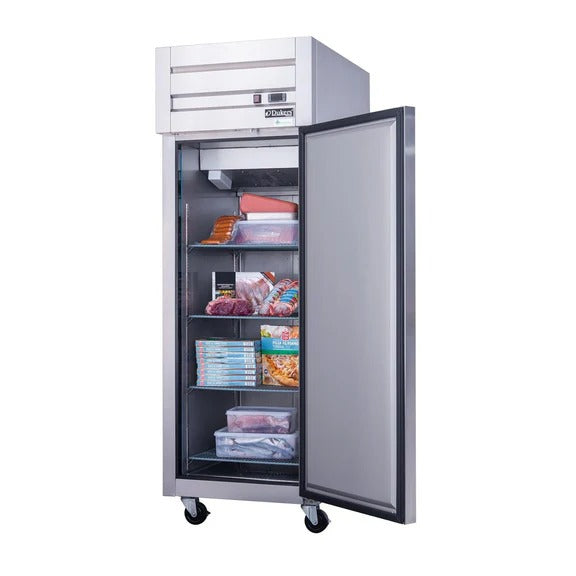 Dukers D28AF 28" One Solid Door Top Mount Reach-In Freezer 18.31 Cu. Ft