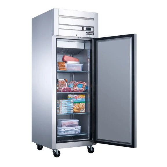 Dukers D28AF 28" One Solid Door Top Mount Reach-In Freezer 18.31 Cu. Ft