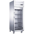 Dukers D28AR-GS1 28" Single Glass Door Top Mount Reach-In Refrigerator 18.31 Cu. Ft.