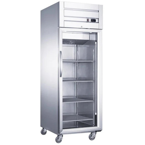 Dukers D28AR-GS1 28" Single Glass Door Top Mount Reach-In Refrigerator 18.31 Cu. Ft.