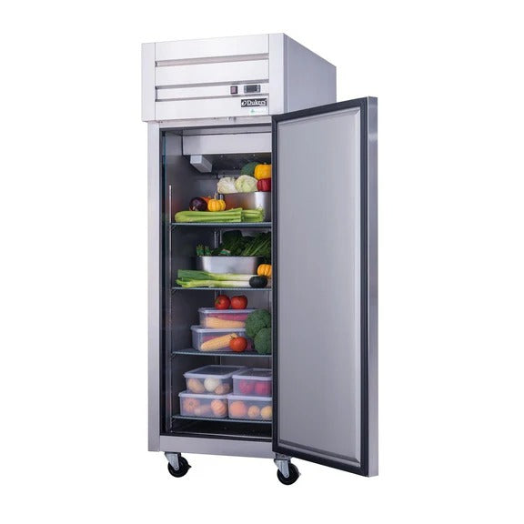 Dukers D28AR 28" Single Solid Door Top Mount Reach-In Refrigerator 18.31 Cu. Ft.