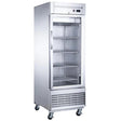 Dukers D28R-GS1 28" Single Glass Door Bottom Mount Reach-In Refrigerator 17.79 Cu. Ft.