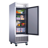 Dukers D28R 28" Single Solid Door Bottom Mount Reach-In Refrigerator 17.79 Cu. Ft