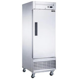 Dukers D28R 28" Single Solid Door Bottom Mount Reach-In Refrigerator 17.79 Cu. Ft