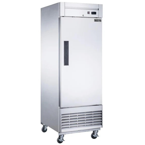 Dukers D28R 28" Single Solid Door Bottom Mount Reach-In Refrigerator 17.79 Cu. Ft