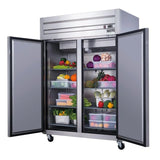 Dukers D55AF 55" Two Solid Door Top Mount Reach-In Freezer 41.73 Cu. Ft