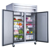 Dukers D55AF 55" Two Solid Door Top Mount Reach-In Freezer 41.73 Cu. Ft
